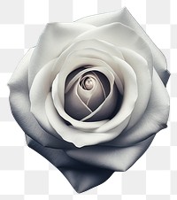 PNG Top view of white rose flower petal plant inflorescence. AI generated Image by rawpixel.