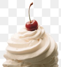 PNG A whipped cream and a cherry on top dessert plant food.