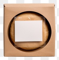 PNG  Sticker packaging mockup cardboard paper box.