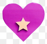 PNG Heart and star in purple symbol magenta violet. AI generated Image by rawpixel.