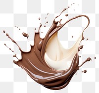 PNG Chocolate milk splash dessert refreshment freshness.