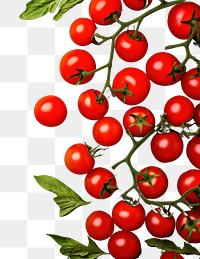 PNG Cherry tomato frame border backgrounds vegetable fruit.