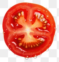 PNG Cherry tomato slice vegetable food white background.