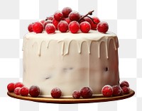 PNG Christmas cake raspberry dessert fruit.