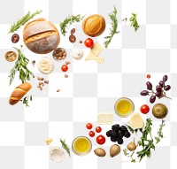 PNG French food border plant white background ingredient.