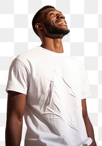 PNG Man wearing white t-shirt adult men individuality.