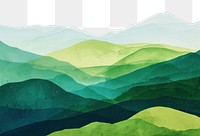 PNG A lush green hillside mountain backgrounds landscape. AI generated Image by rawpixel.