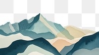 PNG Illustration minimal of mountain backgrounds abstract painting. AI generated Image by rawpixel.