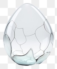 PNG Egg crack shape glass transparent jewelry.