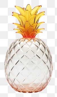 PNG Hand Blown Glass pineapple shape fruit plant glass.