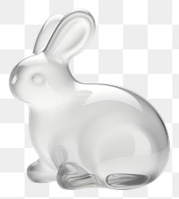 PNG Hand Blown Glass rabbit shape animal mammal glass.