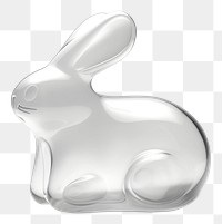 PNG Hand Blown Glass rabbit shape transparent animal mammal.
