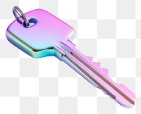 PNG Iridescent car key white background keychain weaponry.