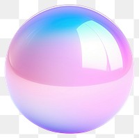 PNG Iridescent sphere white background refraction fragility.