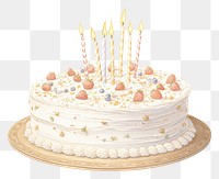 PNG Birthday cake dessert cream food
