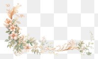 PNG  Flowers border pattern white background accessories. AI generated Image by rawpixel.