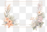 PNG  Tropical flower frame backgrounds pattern plant. AI generated Image by rawpixel.