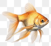 PNG  Gold fish goldfish animal white background. AI generated Image by rawpixel.