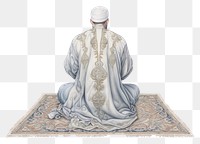 PNG  Muslim pray drawing sketch adult. AI generated Image by rawpixel.