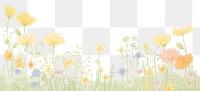 PNG  Flowers outdoors pattern plant. AI generated Image by rawpixel.