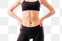 PNG  Young woman slim body underwear sports adult.