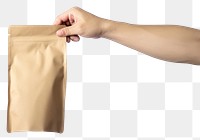 PNG Coffee pouch bag holding hand 