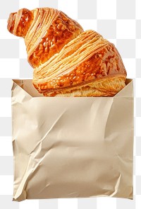 PNG Paper croissant packaging paper food viennoiserie.
