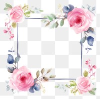 PNG Small roses square border pattern flower wreath. AI generated Image by rawpixel.