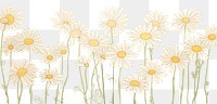 PNG  Daisy background backgrounds painting pattern. AI generated Image by rawpixel.