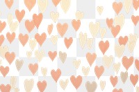 PNG  Heart background backgrounds pattern repetition. AI generated Image by rawpixel.
