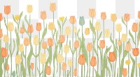 PNG  Tulip background painting backgrounds pattern. AI generated Image by rawpixel.