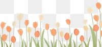PNG  Tulip background painting backgrounds outdoors. AI generated Image by rawpixel.
