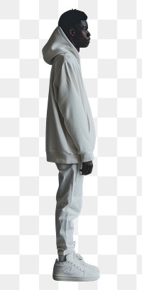 PNG Hoodie mockup standing fashion person.