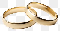 PNG 2 wedding rings with diamond jewelry gold white background. AI generated Image by rawpixel.
