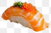 PNG Salmon sushi seafood dish vegetable. AI generated Image by rawpixel.