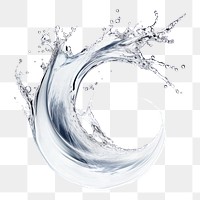 PNG Water drop wave white background