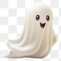 PNG  Ghost cute white anthropomorphic representation.