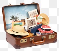 PNG  Vacation accessories suitcase luggage bag.