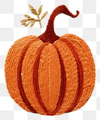 PNG Pumpkin white fabric embroidery vegetable.