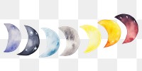 PNG Moon border moon water white background.