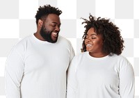 PNG Shirt mockup laughing adult white.