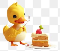PNG Cute duck cake dessert fruit. AI generated Image by rawpixel.
