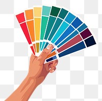 PNG  Color palette guide hand paint paintbrush.