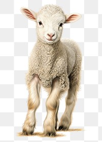 PNG Cute sheep character livestock animal mammal.