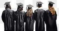 PNG  Group of university graduates graduation standing adult