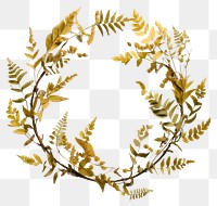 PNG Real pressed Acacia leaves flower wreath plant. AI generated Image by rawpixel.