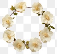 PNG Real pressed camellia flowers jewelry circle wreath. AI generated Image by rawpixel.