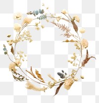 PNG Real pressed japanese flowers wreath art celebration. AI generated Image by rawpixel.