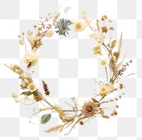 PNG Real pressed japanese flowers jewelry wreath celebration. AI generated Image by rawpixel.