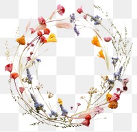 PNG Real pressed wildflowers wreath plant celebration. AI generated Image by rawpixel.